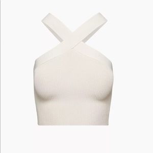 NWT Aritzia Sculpt Knit Criss Cross Cropped Tank